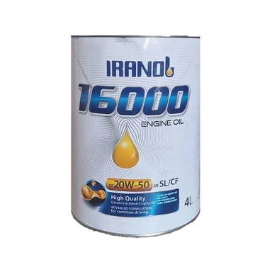 روغن موتور ایرانول 16000 کد 20W-50 SL/CF چهار لیتری