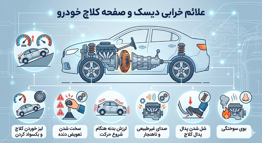 علائم خرابی دیسک و صفحه خودرو چیست؟